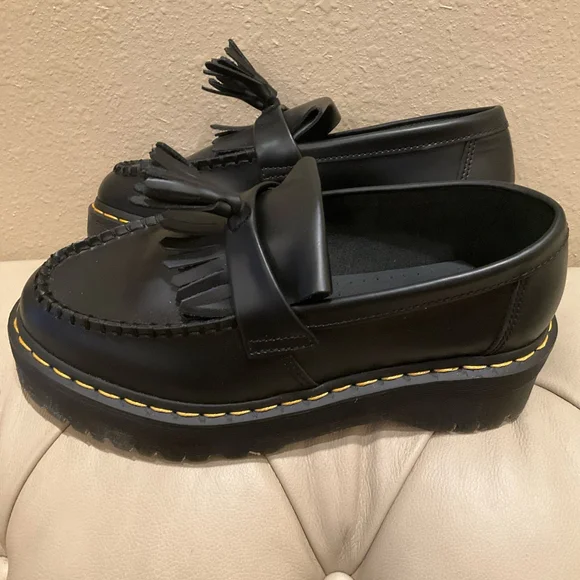 NWOT Dr. Martens Adrian Quad Tassel Loafers Black Leather  display picture 2